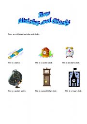 English Worksheet: Telling the time