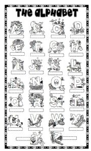 English Worksheet: THE ALPHABET