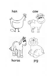 English worksheet: farm animals