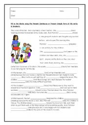 English Worksheet: Present Simple and Continuous