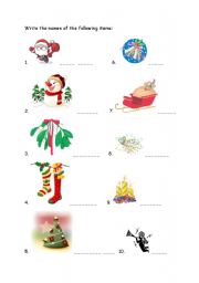 English worksheet: Christmas 