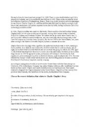 English Worksheet: Definitions Worksheet