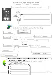 English worksheet: movie worksheet