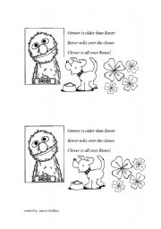 English worksheet: Grover & Rover - /l/ /r/ 