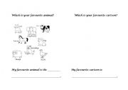 English worksheet: which is your favourite animal?