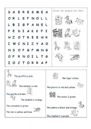 English Worksheet: Wild animals