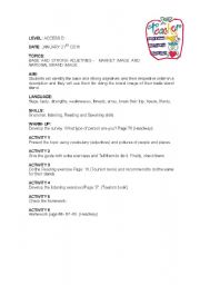 English Worksheet: LESSON PLAN 3