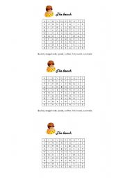 English Worksheet: The beach