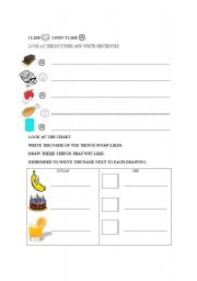 English Worksheet: LIKES AND DISLIKES