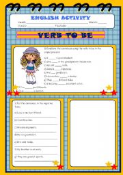 English Worksheet: VERB TO BE