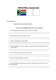 English Worksheet: South Africa