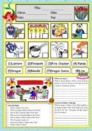 English Worksheet: Chinese New Year WS