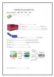 English worksheet: comparatives and superlatives