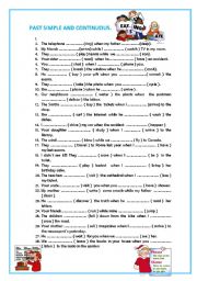 English Worksheet: Past simple and past continuous