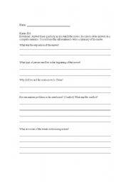 English worksheet: Karate Kid Movie Worksheet