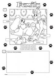 English Worksheet: Family Lady and the Tramp