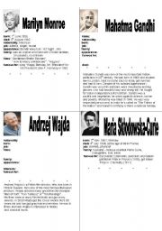 WRITING A SHORT BIOGRAPHY OF FAMOUS PEOPLE - part 1