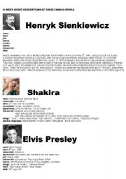 WRITING A SHORT BIOGRAPHY OF FAMOUS PEOPLE - part 3