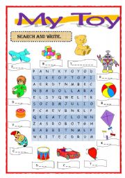 English Worksheet: My toy