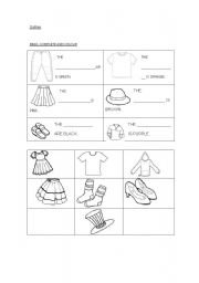 English worksheet: Clothes for kids
