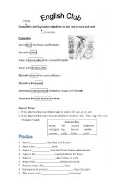 Comparative and Superlative Adjectives 3 WS