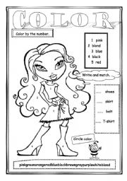 English Worksheet: color