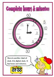 English Worksheet: What is the time?