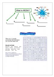 English worksheet: Media Introduction