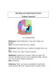 English Worksheet: Fun Speaking and Reading Comprehension Exercise - 