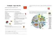 English Worksheet: Supersize me Song + Activities (Fast Food)