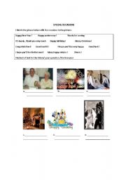 English worksheet: Special occasions