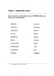 English Worksheet: Trader Resource Pack