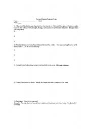 English worksheet: Required Reading Form