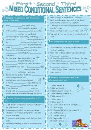 English Worksheet: Mixed Conditional Sentences