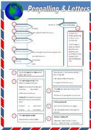 English Worksheet: Penpalling & Letters