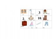 English Worksheet: bingo game as a revision