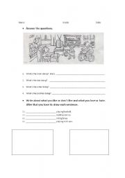 English worksheet: Actions