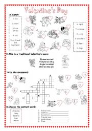 English Worksheet: Valentines day