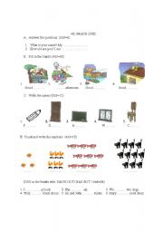 English Worksheet: 4th grade quiz