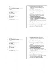 English Worksheet: Vocabulary matching connected with Gunpowder Plot 