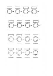 English Worksheet: Teach them the time