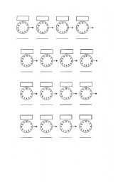 English Worksheet: Teach them the time