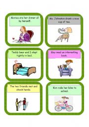 English Worksheet: past  tense cards 2
