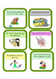 English Worksheet: past  tense cards