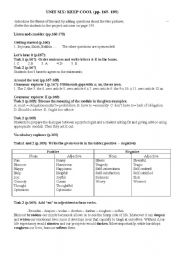 English Worksheet: Unit six 3AS