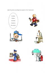 English Worksheet: occupations