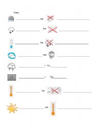 English worksheet: Whats the weather like?