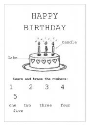 English Worksheet: Numbers 1 - 10