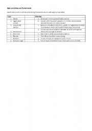 English Worksheet: test on crime and punishment