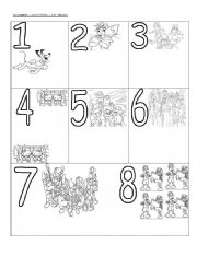 English worksheet: Numbers 1-10